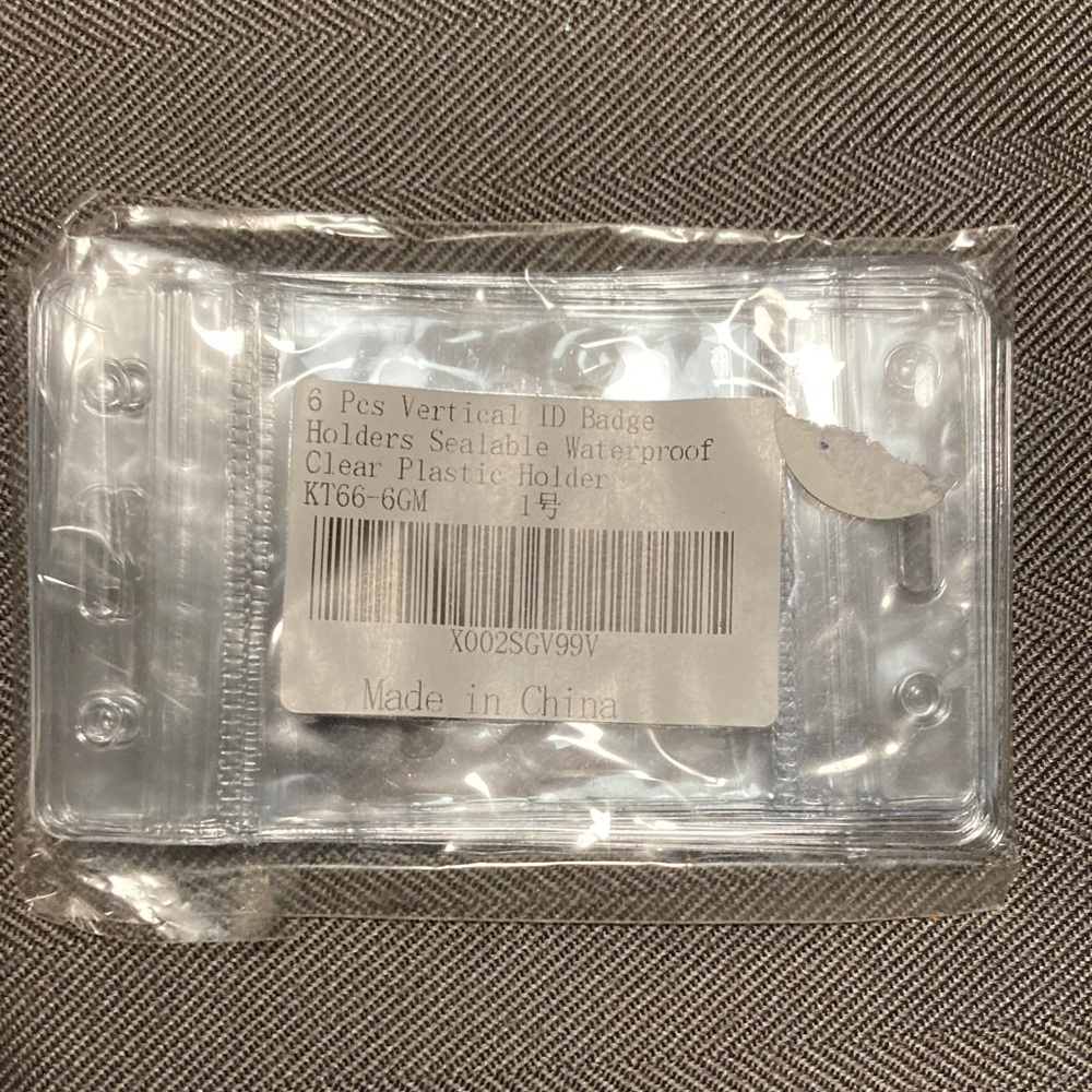 Clear Plastic ID Badge Holders